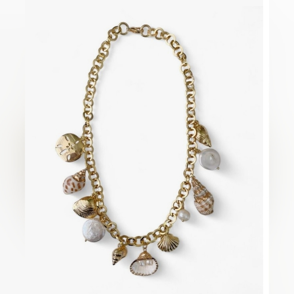 🤍▪️House of Harlow ▪️1960 Gold Seashell Charm 16 ' Necklace - Picture 7 of 14